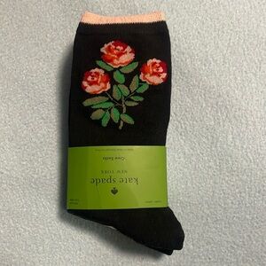 Kate Spade Black Floral Socks